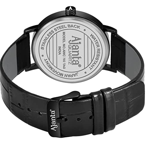 Image of Ajanta Quartz Analogue Dial with Leather Belt Men's Casual Watch AWC702
