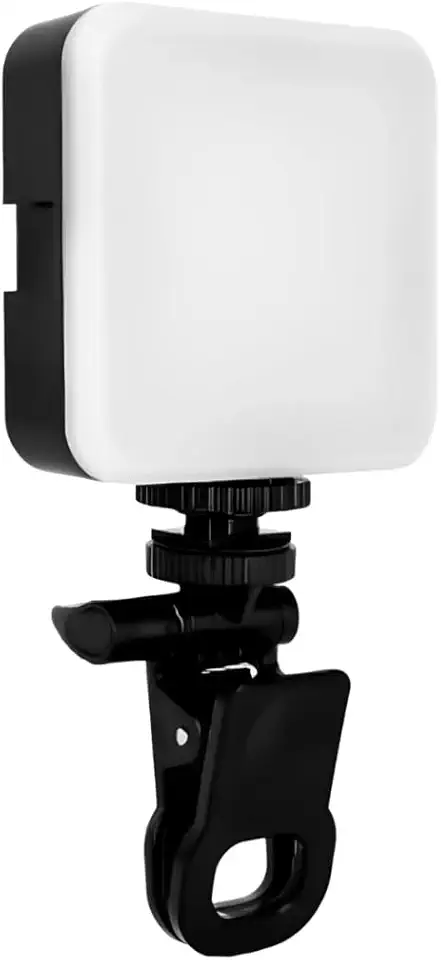 Luz LED para Celular com Clipe, Iluminação Portátil para Selfie, Vídeos e Maquiagem, Mini Luz com Ajuste de Brilho, Compatível com Smartphone, Máquina Fotográfica e Notebook