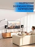 Suptek Uniwersalne stojaki pod głośniki biurkowe z platformami 24,5 x 22,5 cm, regulowana wysokość, pochylanie i obracanie, uniwersalne uchwyty audio, udźwig 15 kg, zestaw 2 sztuk, czarny SDM001THB