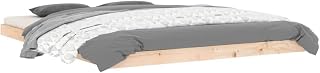 vidaXL Massivholzbett Doppelbett Bettgestell Bett Holzbett Bettrahmen Lattenrost Schlafzimmerbett Schlafzimmermöbel 150x200cm Kiefer