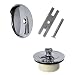 Danco 88966 Universal Lift and Turn Bath Drain Trim Kit with Overlfow, Chrome