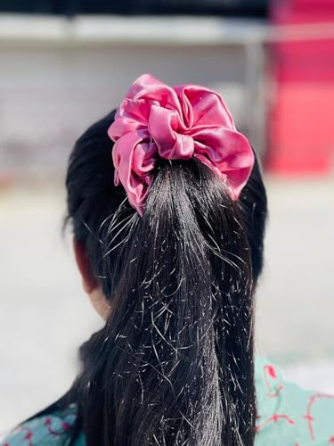 Image of Classic Satin Silk Scrunchies For Women And Girls Set Of 12 Scrunchie for Less Hair fall Hairbands Rubber Band Scrunchies For Girls Best Gift For Mom, Sister And Girlfriend, Multi