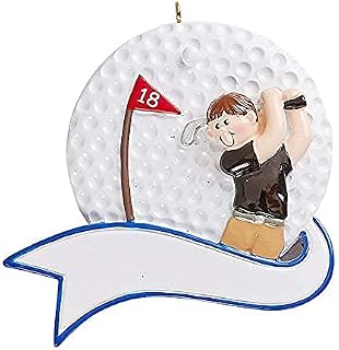 HOBBY HOME ACCESSORIES Personalized Golf Boy Christmas Tree Ornament 2025 Male Golf Attending Major Golf Tournament Ornament Sports Fans - Free Personalized (Golf Boy)