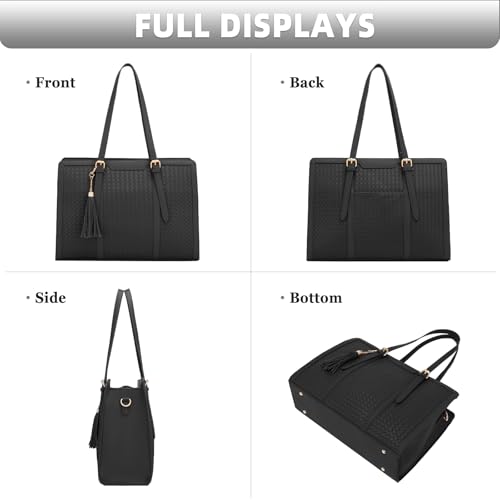 Bolso Tote para Laptop Mujer 15.6", Piel PU miniatura 7