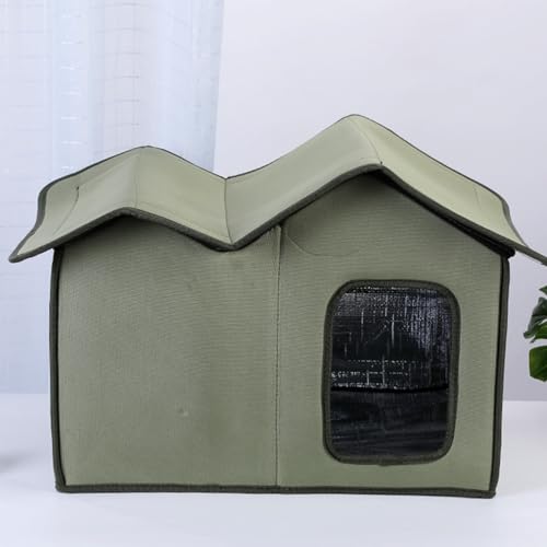 Katzenhaus für den Außenbereich | Katzenhöhle im Freien- Wasserdichtes Zelt für Haustiere Outdoor Garten Camping Sommer-3