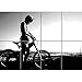 Produktbild Doppelganger33 LTD Mountain Bike Silhouette BMX Downhill Wall Art Multi Panel Poster Print 47X33 Inches