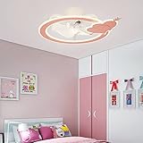  YUNZI Ventilador Techo Con Luz Silencioso Y Mando Ventilador De Techo Silencioso Infantil Ventilador De Techo Con Luz Y Mando Ventiladores De Techo Con Luz Y Mando A Distancia Juveniles,Rosado