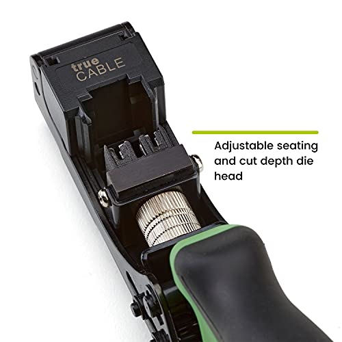 Image of TRUE CABLE 90 Degree RJ45 Keystone Jack Termination Tool, Cat5e /Cat6 /Cat6A UTP Ethernet Cable EZ Termination Punch Down for trueCABLE Unshielded Keystone Jacks