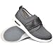 Zapatos Ajustables para diabéticos para Mujer Zapatos con pies hinchados Malla Ajuste Transpirable Ligero con colchón Aire Zapatillas Deporte Caminar Sandalias ortopédicas,Gris,41EU/Lable43