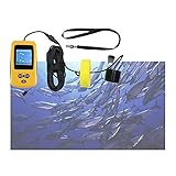 Hcyx Tragbar Fischfinder Kabelgebundener Geber Kayak Fishfinder Tragbarer Echolot LCD-Display FüR Kajak Boot Eisfischen