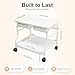 39.7 Lbs Capacity Pedicure Cart, Beauty Salon Nail Or Foot Bath Spa Portable Trolley, Manicure Funiture Massage Table Salon Supplies with 4 Plastic Universal Silent Wheels for Beauty Parlors