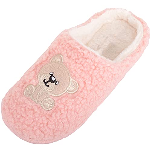Mules pour femme Absolute Footwear chaussons ours en fausse fourrure ouverts