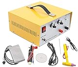 ★【Schweißabstand】Schmuckschweißmaschine kann 0,5-1 mm, 0,5-1,7 mm schweißen; Schweißstrom: 0-30A, 0-80A; Leistung: 200 W, 400 W, Impulsstromeinstellung ist bequem und klar. Drehen des Potentiometers nach rechts erhöht, Drehen des Potentiometers nach links verringert.