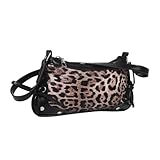 DIKACA Bolso de Hombro con Estampado de Diseño con Lazo Bolso de PU Resistente para Mujer Casual Fiesta Compartimentos Organizados y Múltiples Formas de Llevar