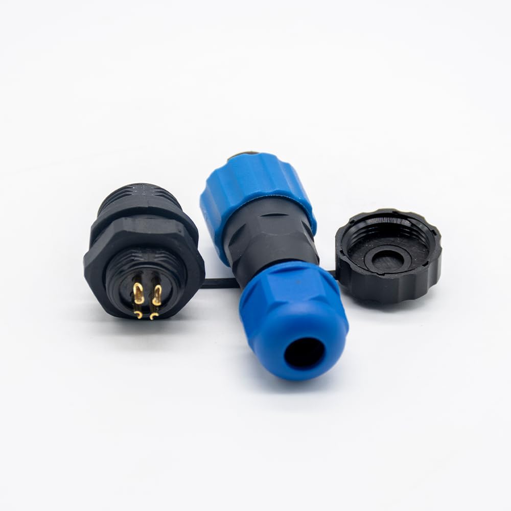 SP13 4 pin Waterproof Connectors Male Plug & Female Socket Panel Mount IP68
