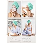 Hicober Microfiber Hair Towel, 3 Packs Hair Turbans for Wet Hair, Drying Hair Wrap Towels for Curly Hair Women Anti Frizz (Pink,Purple,Green) - Image 5