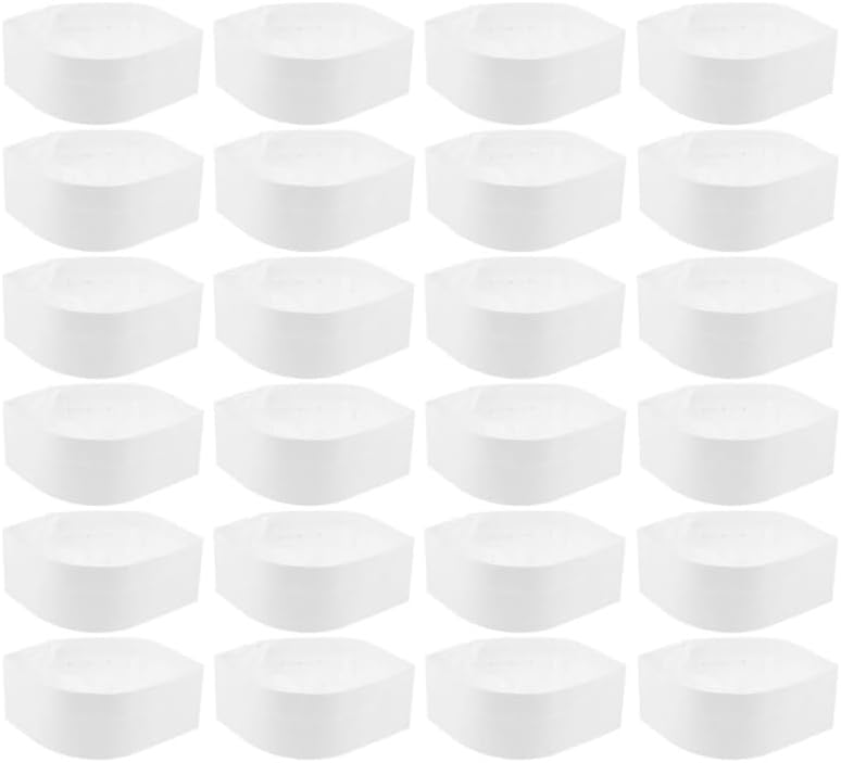 PRETYZOOM 50pcs Paper Chef Hats, Disposable Breathable Sushi Beanie Chef Cap, Unisex Adult Catering Caps for Kitchen Food Service Cooking White