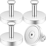Neosmuk Magnethaken für Kränze – 4er-Pack Extra Starke Silberne Haken, 50kg Tragkraft, für Kränze, Kreuzfahrtkabinen, Mäntel, Schlüssel & Ordnung