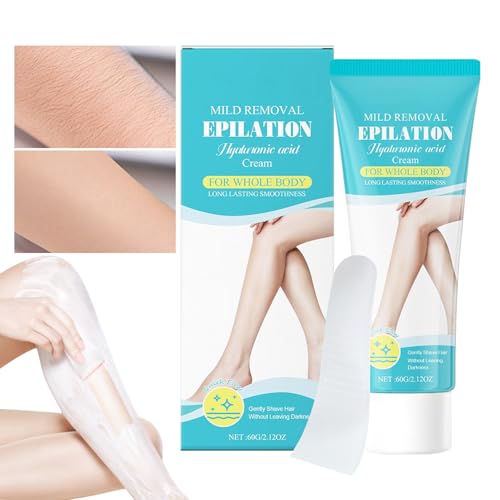 Crema Depilatoria para Zona Íntima - Piel Sensible,Cremas Depilatorias con Efecto Iluminador para Pieles Sensibles Zona Íntima Axilas Áreas Bikini