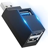 Retoo 3 Port USB 3.0 Hub, Port-Splitter mit Mehreren USB-Anschlüssen 1 USB3.0 + 2 USB2.0, Dock Datenhub USB Adapter für PC Tastatur Drucker Kamera und weiteren kompatiblen Geräten Plug&Play Schwarz