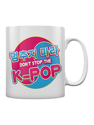 Grindstore Don't Stop The K-Pop Mug for Tea or Coffee White