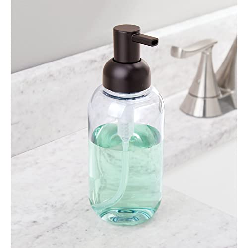 mDesign Clear and Bronze Refillable Soap Dispenser Set #TOP17