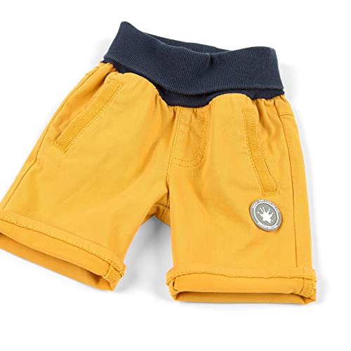 Bermudas bebé-niños en algodón orgánico pantalón corto Sigikid amarillo 2