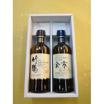 竹鶴 & 余市　700ml ウイスキー Amazon.co.jp: ウイスキーギフトセット 竹鶴・余市 シングルモルト