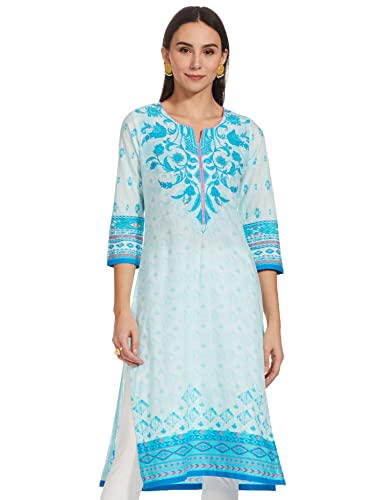 Image of Blue Straight Kurta