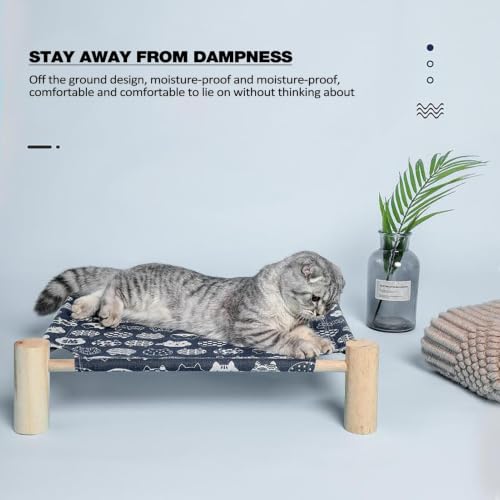 Lit surélevé pour animaux soulageant les articulations en bois - 6