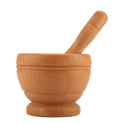 Plastic Mortar Pestle Set, Unique Double Sided Mortar Pestle Set, For Kitchen Home( Wood) #TOP4