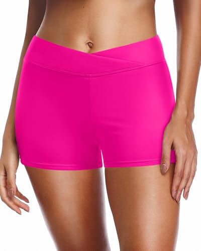 Image of Yonique Womens Swim Shorts Bathing Suits Bottoms Swimsuit Bottoms(Available in Plus)