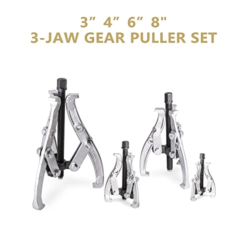 Amerbm Gear Hub Pulley Puller Bearing Separator 2 And 3 Legged 3" 4" 6" 8" Gear Puller Set Suitable For Remove Of Gears, Hubs, Ball Races, Bearings, Flywheels, Pulleys And Sprockets #TOP2