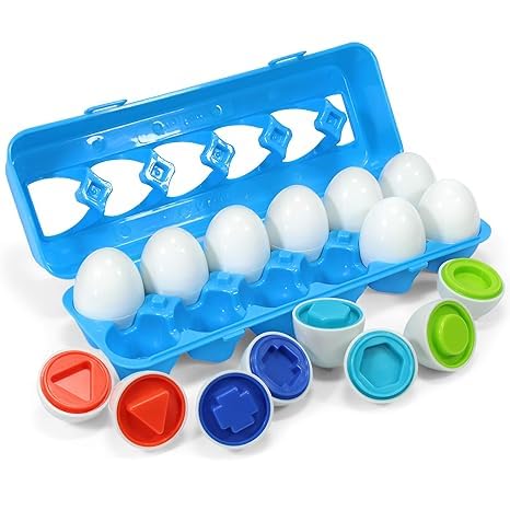 Matching Eggs 12 pcs Set Color & Shape Recoginition Sorter Puzzle for Toddlers and Kids, Early Learning Educational Gift for Toddlers and Kids. (Blue) (B0D3QTF4H4) Amazon Price History, Amazon Price Tracker