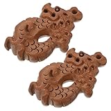 Statue de dragon en bois - le décor en forme de dragon est méticuleusement réalisé avec une bonne finition et la couleur ne s'estompe pas facilement, décors de dragon chinois