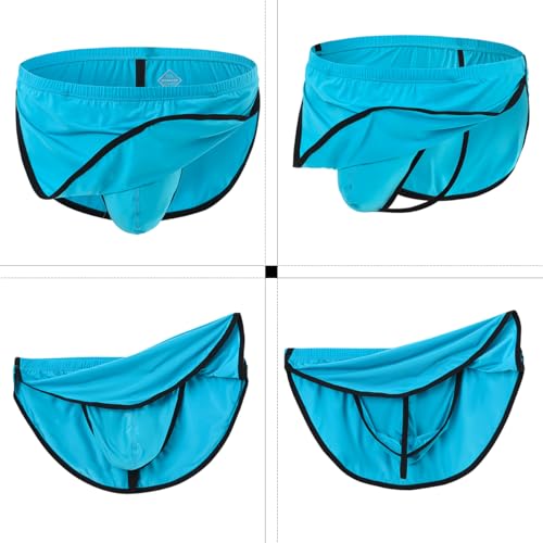 Men's Split Sides Underwear With Built-in Raised Inner Pocket Thong2
