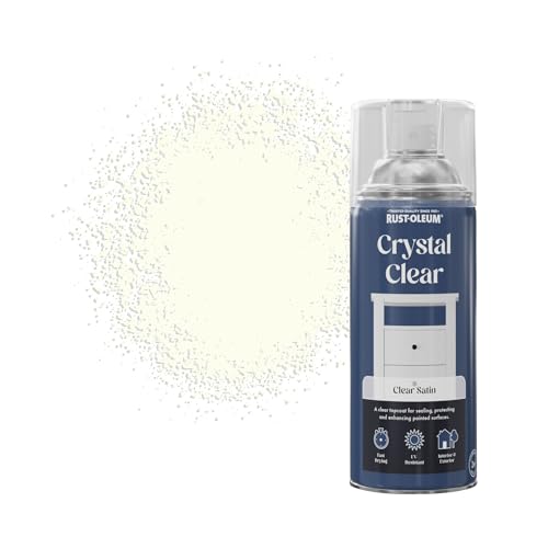 Rust-Oleum 400ml Crystal Clear Spray Paint Aerosol - Satin (Semi Gloss)