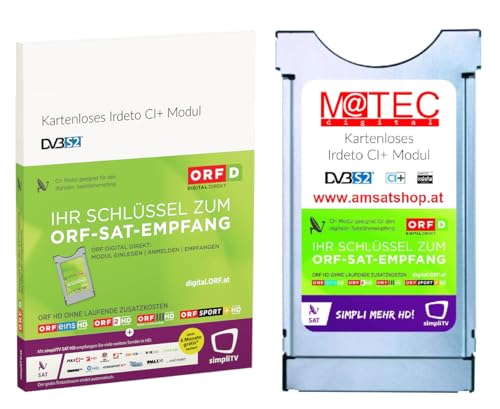 Módulo Irdeto CI+ para Sat televisión sin tarjeta física compatible con SimpliTV Austria 3