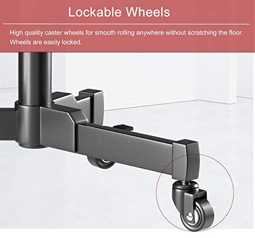 Soporte móvil ajustable para TV 32-70 pulgadas con ruedas y almacenamiento miniatura 7
