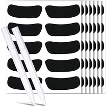 Sports Eye Stickers Black, 100 Pairs face Strips with 2 Markers, Breathable Eye Supplies,Self-Adhesive Sport Sticker Accessories for Baseball Football Softball Games