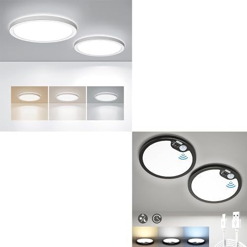 BLNAN LED Ceiling Light ① 9inch Wired Ligth ② 7inch Motion Sensor