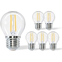 Aigostar Bombilla Led Filamento E27,Luz Calida 2700K,720 Lúmenes,6W Equivalente a 50 W,G45 Golf Bombillas,Retro Decorativa,No Regulable, Pack De 5 Uds