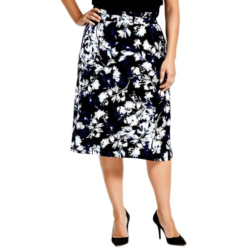 Kasper Women's Midi Flare Skirt-Printed Ity
