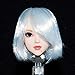 HiPlay 1/6 Scale Female Figure Head Sculpt, Short Hair, Eye Movable Doll Head for 12