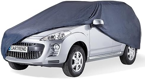 cartrend Vollgarage "New Generation", Auto Abdeckplane, wetterfeste, waschbare Abdeckung, Polyester blau, mit Aufbewahrungstasche, für SUV, 503 x 213 x 172 cm