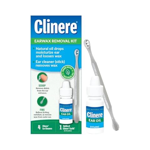 Clinere Ear Oil Conditioner & Ear Cleaners Cleaning Care Kit, 1 Ea, 1count, 4 Ear Tips Cover