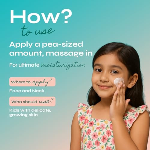 Image of Tikitoro Kids Hydrating Face Cream with Saffron, Chamomile & Jojoba Oil | Lightweight Face Moisturizer for All Skin Types | Non-Comedogenic | (Age: 4+) (50grams x 2)
