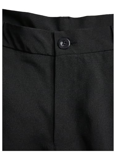 OYOANGLE Men's Slim Fit Dress Pants Business Casual Work Office Tapered Trousers with Pocket2