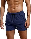 badeshorts blau damen Schnell trocknendes und atmungsaktives Material: Diese Herren-Badeshorts bestehen aus wasserabweisendem, schnell trocknendem Material für ein kühles und bequemes Erlebnis