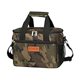 iknoe Insulated Lunch Bag, Foldable 8.5L Cooler Bag for Men & Women, Leakproof Thermal Design, Great for Office, Picnic, Travel, Lunch Box, Camo